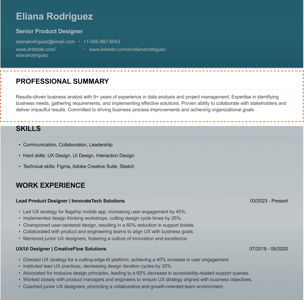 Writing a Site Manager CV Professional summary