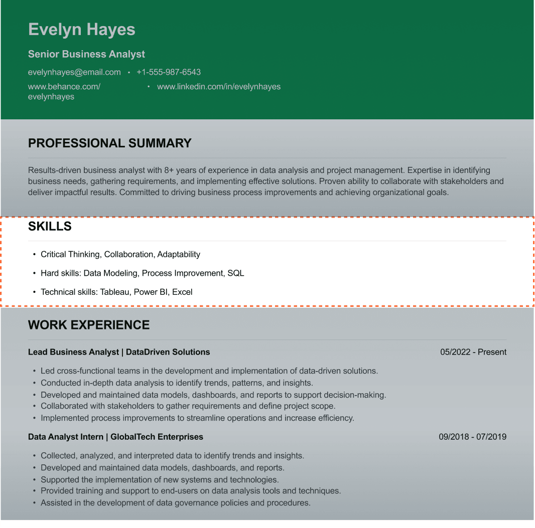 How to Present a Site Manager Core Skills Section Properly