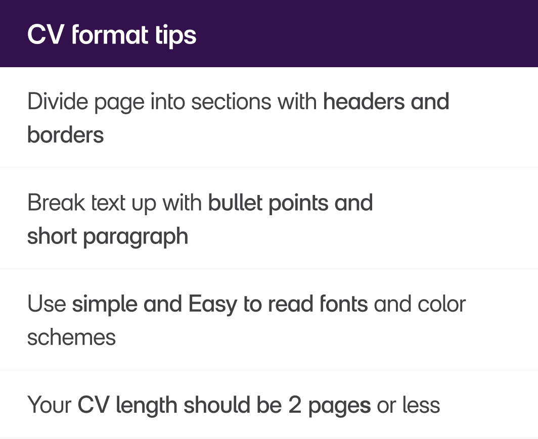 Formatting your Site Manager CV
