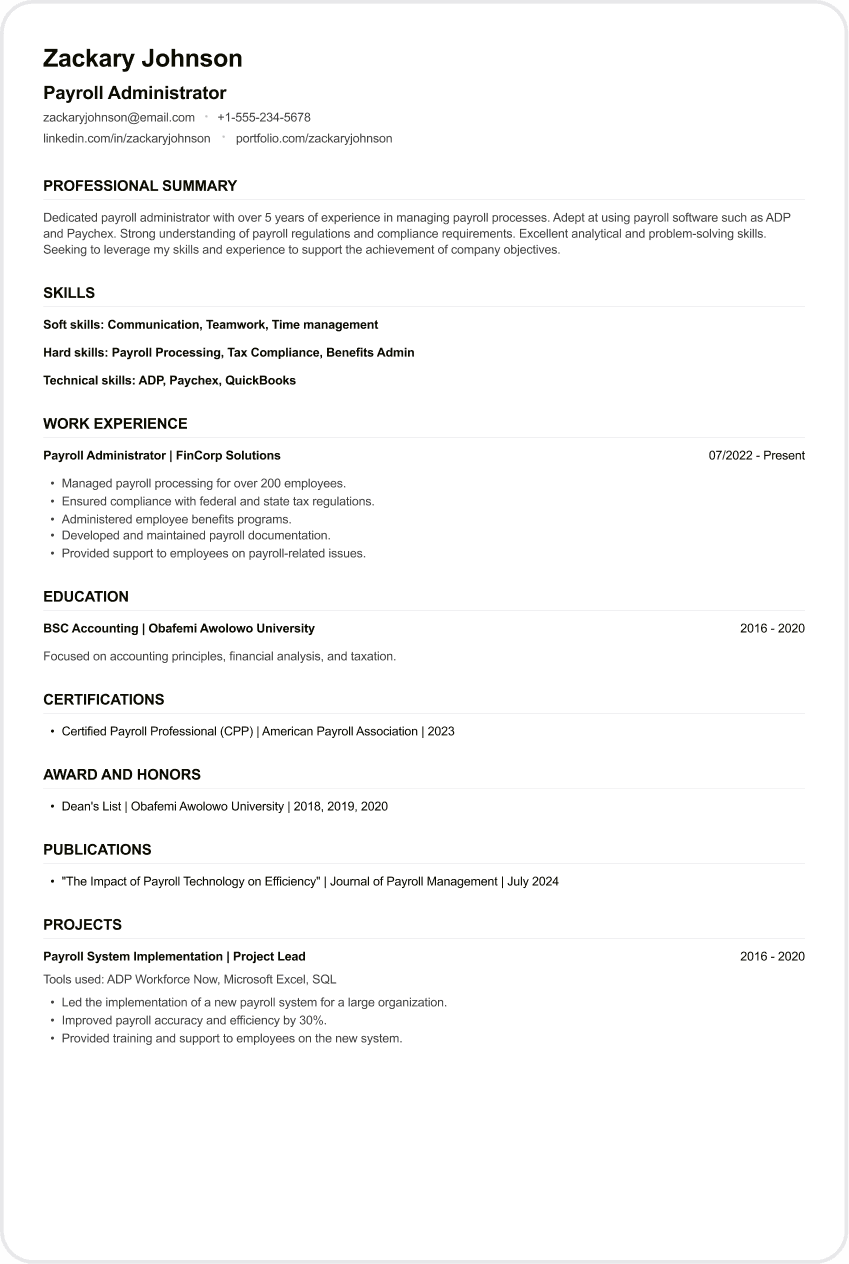 Quantity Surveyor CV
